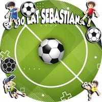 OPŁATEK NA TORT 30CM - PIŁKA NOŻNA BRAMKA + IMIĘ + GRATIS! 24CM 26CM