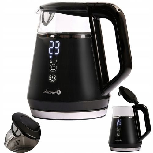 Mały czajnik elektryczny szklany pamięć regulacja WK-2503 Compact 1l 1100W na Arena.pl