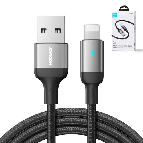 kabel przewód do iphone a10 series usb - lightning 2.4a 1.2m czarny na Arena.pl