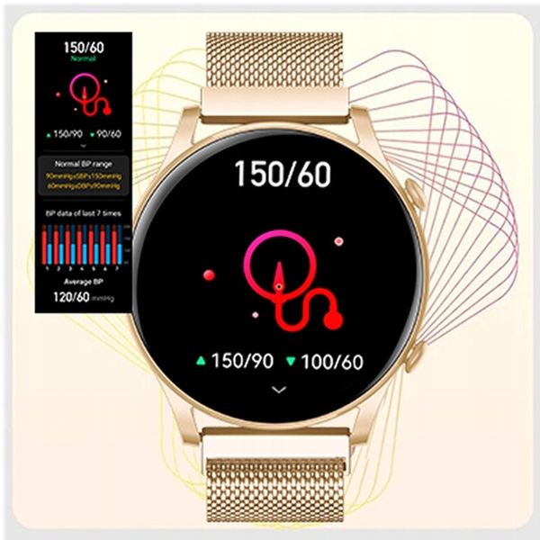 SMARTWATCH ZEGAREK DAMSKI POLSKIE MENU ROZMOWY ZDROWIE SPORT AMOLED 4 PASKI zdjęcie 15