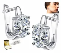 KOLCZYKI SREBRNE 925 WISZĄCE CYRKONIE SWAROVSKI ANGIELSKIE + GRAWER GRATIS