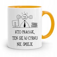 Dla Pracownika Kubek Żółty W Cyrku Nie Śmieje Z Nadrukiem Ze Zdjęciem