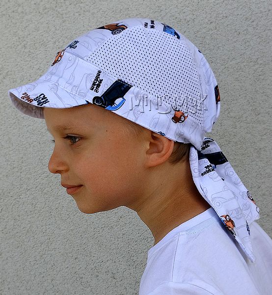 PIRATKA chustka z daszkiem przewiewna SIATKA 48-52 zdjęcie 3