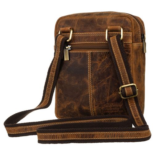 mała listonoszka męska w brązowym kolorze wykonana ze skóry naturalnej na Arena.pl