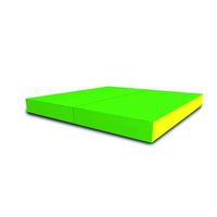 materac Kometa 100x100x10 dwuczęściowy jasnozielono-żółty