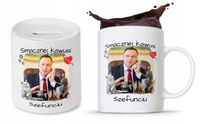 Zestaw Andrzej Duda Pis Prezent Kubek + Skarbonka Z Nadrukiem Ze Zdjęciem