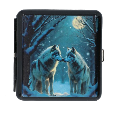 Metalowa Papierośnica z Nadrukiem z Wilków Ocierającymi Swoje Pyski Gentelo na Arena.pl