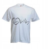 T-SHIRT MUZYKA TOP KOSZULKA muzyczna z sercem