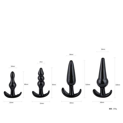 plug quatro anal plugs starter set  4 pack black na Arena.pl