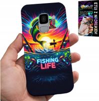 ETUI DO SAMSUNG GALAXY S9 - WZORY WĘDKARSKIE RYBY POŁÓW WĘDKA PLECKI
