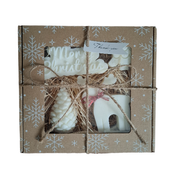 Świeca Dekoracyjna Sojowa Podziękowania Prezent Zestaw Świąteczny Box