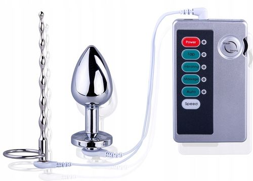 2 ELEKTRO STYMULATORY BDSM Korek Analny + Dilator na Arena.pl
