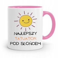 Dla Tatuażystki Tatuażysty Kubek Różowy Na Prezent Z Nadrukiem Ze Zdjęciem