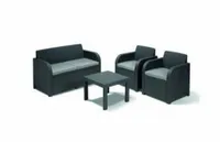 Zestaw mebli ogrodowych Georgia 4os Keter - grafitowy