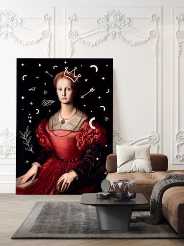 Obraz na płótnie portret królowa selfie pop art 70x100 cm na Arena.pl