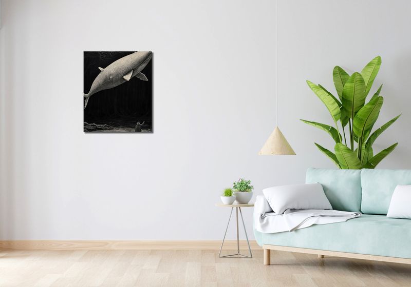 Obraz 50x60cm Biały Wieloryb zdjęcie 2