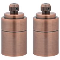 Oprawki do żarówek 2 szt. Czerwony brąz E27