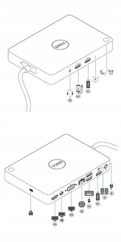 UNIWERSALNA STACJA DOKUJĄCA DELL WD15 K17A HDMI DP VGA USB RJ-45 | USB-C na Arena.pl