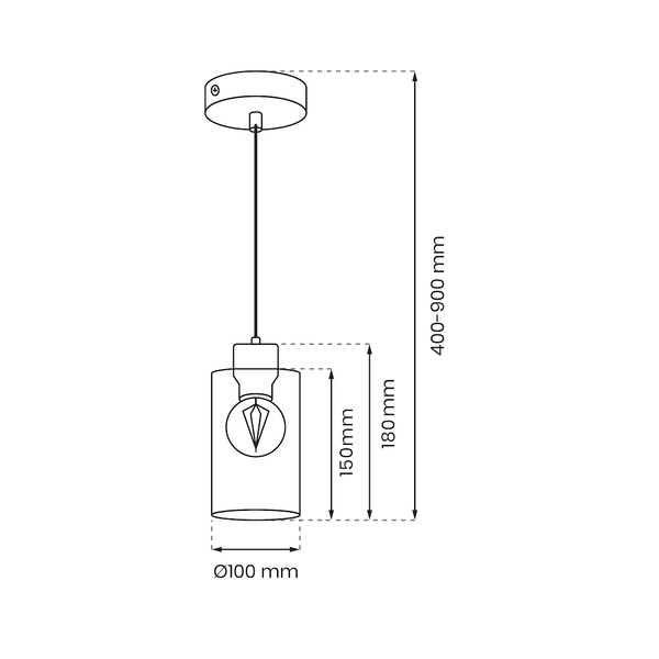 Lampa wisząca Madera 1xE27 zdjęcie 7