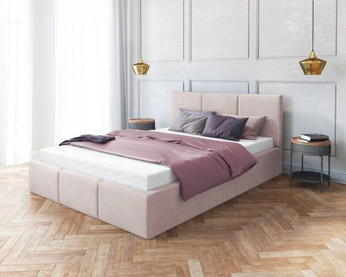 Łóżko 140x200 tapicerowane stelaż podnoszony AMBER na Arena.pl