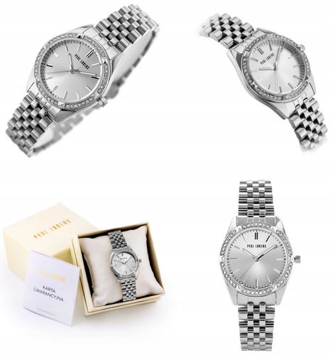 ZEGAREK DAMSKI PAUL LORENS MOCCA cyrkonie złoty +BOX +GRAWER na Arena.pl