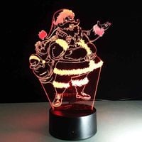 Lampka nocna 3D święty mikołaj