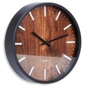 Zegar Dekoracyjny Ozdobny Ścienny Wiszący na Ścianę Czarny Brązowy 29,5 cm