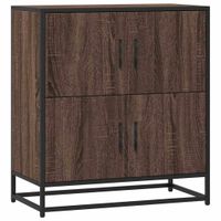 Komoda, brązowy dąb, 68x35x76 cm, materiał drewnopochodny