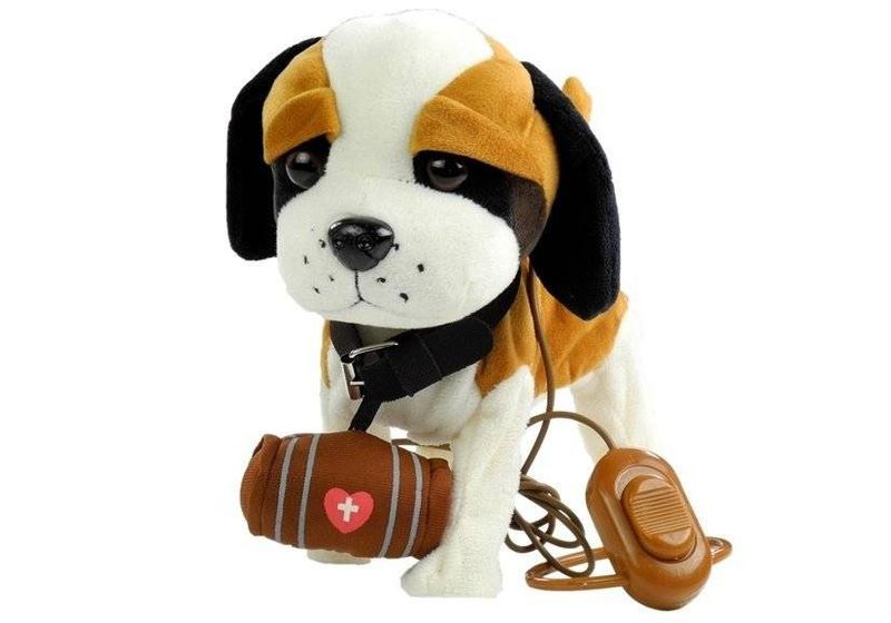 Interaktywny Piesek Bernardyn Na Smyczy + Buda zdjęcie 3