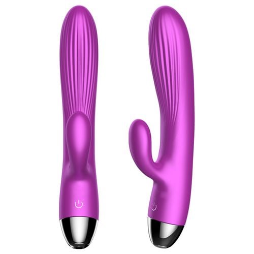 wibrator silicone vibrator and pulsator purple usb 7+7 function / heating na Arena.pl