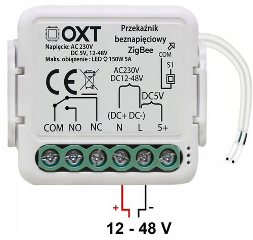 OXT Mini Przekaźnik Beznapięciowy AC 230V DC 5V 12-48V ZigBee TUYA Smart na Arena.pl