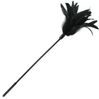 sportsheets starburst tickler black - piorko z miękką końcowką, 40 cm