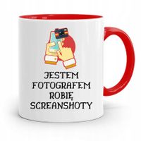 Kubek Czerwony Fotografa Jestem Fotografem Prezent Z Nadrukiem Ze Zdjęciem