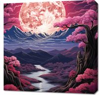 Obraz 70x70cm Różowa Kraina Marzeń