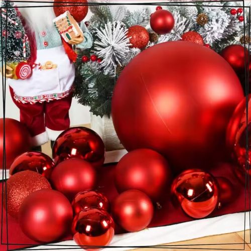 ZESTAW BOMBKI CHOINKOWE PLASTIKOWE CHOINKĘ CZERWONE NIETŁUKĄCE ŚWIĄTECZNE na Arena.pl