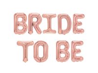 Zestaw balonów foliowych, napis „Bride To Be”, różowo złoty, 40 cm