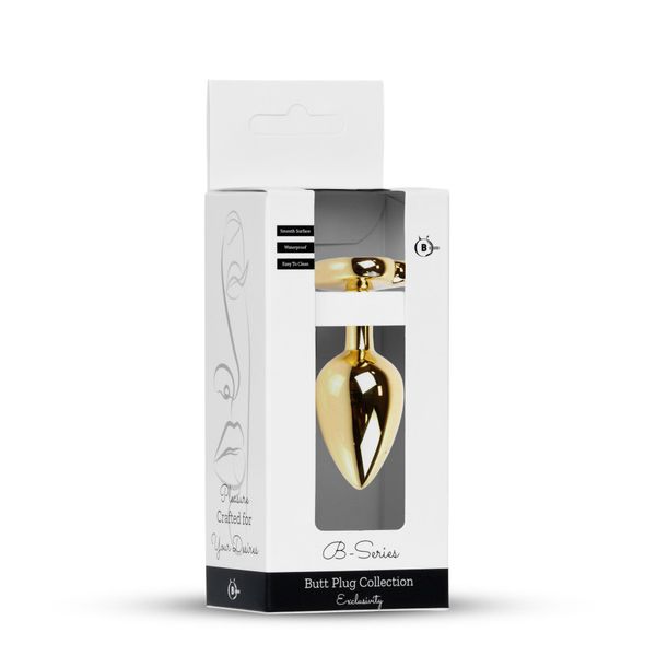Plug-Jewellery Gold  Heart Plug- Dark Blue zdjęcie 7