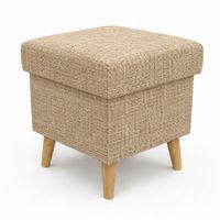 Pufa z pojemnikiem podnóżek salon 36x36x41 miodowy