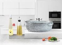 BRYTFANNA MARMUROWA 8L GĘSIARKA 38CM INDUKCJA