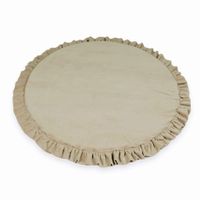 Mata do zabawy 100cm dla Dziecka okrągła z falbanką, Velvet Soft Beżowy