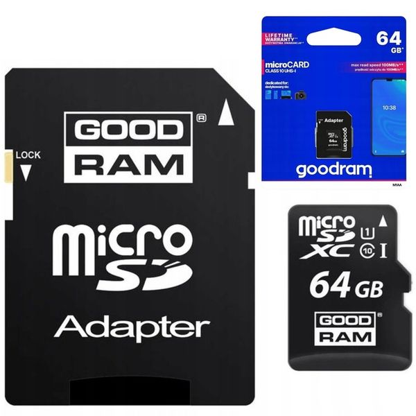 GOODRAM 64GB microSDXC class 10 UHS I + adapter zdjęcie 5