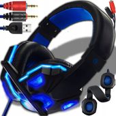 SŁUCHAWKI GAMINGOWE DLA GRACZA PC USB LED MIKROFON