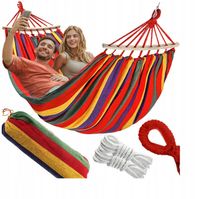 HAMAK XXL 2-OSOBOWY ZE STELAŻEM 260x160 150KG czerwony