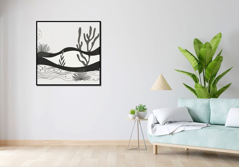 Plakat 90x90cm Ogród przy Nocy zdjęcie 4