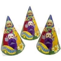 papierowe czapeczki urodziny - teletubbies 6szt