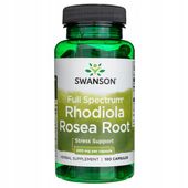 Rhodiola Rosea Różeniec Górski Ekstrakt 400 mg Nerwy Stres Pamięć Swanson