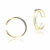 Nausznica pozłacana dwie linie 14