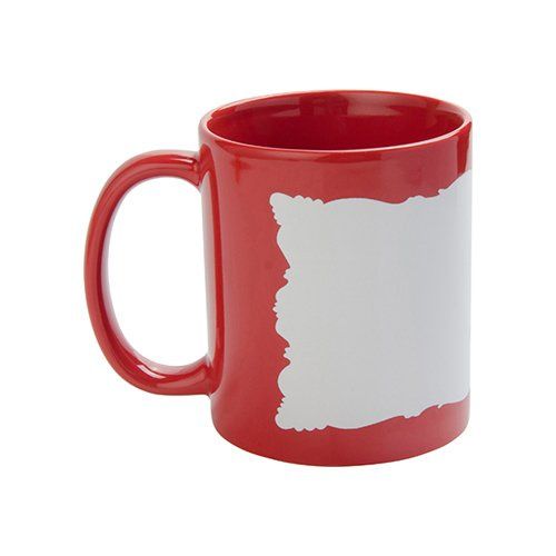 Kubek 330 ml z ramką do sublimacji - czerwony zdjęcie 1