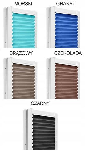 NOWOCZESNA ROLETA PLISOWANA 70x150 cm BEZINWAZYJNA na Arena.pl