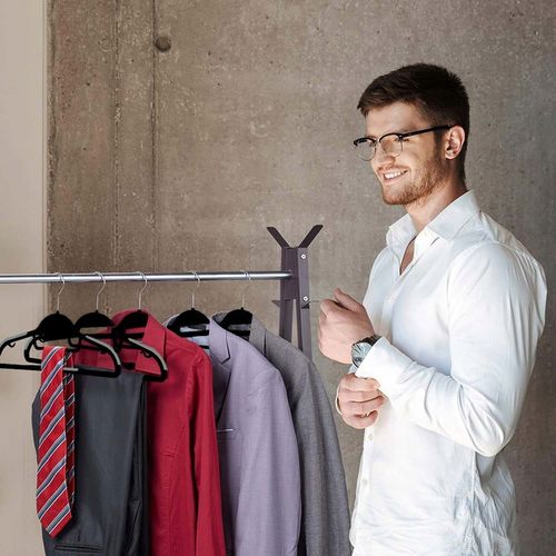 WIESZAK LOFTOWY NA UBRANIA ODZIEŻ WIESZAKI ANTYPOŚLIZGOWE CZARNE MOCNE na Arena.pl